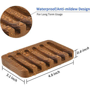 Soporte <span class=keywords><strong>de</strong></span> barra <span class=keywords><strong>de</strong></span> jabón <span class=keywords><strong>de</strong></span> madera para <span class=keywords><strong>ducha</strong></span>, bandeja <span class=keywords><strong>de</strong></span> jabón <span class=keywords><strong>de</strong></span> madera maciza con almohadillas antideslizantes para jaboneras <span class=keywords><strong>de</strong></span> baño fáciles <span class=keywords><strong>de</strong></span> limpiar - Product Image 4
