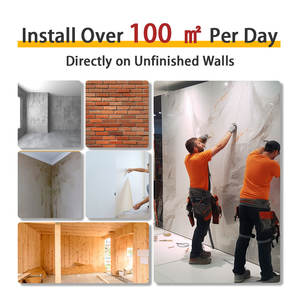 Ousher ชุดผนังห้องอาบน้ำรอบทิศทาง4มม. หนา T & G แผ่นผนังมันวาวสูงหินอ่อนสีขาวกันน้ำพร้อมอุปกรณ์เสริม - Product Image 6