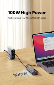 USB-C <strong>Hub</strong> 10-in-1 Docking Station with for 2.1 USB3.0*3 SD/MicroSD Ethernet RJ45 VGA Audio 3.5mm-in Stock - Product Image 2