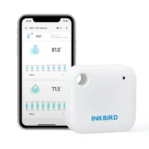 INKBIRD IBS-TH3 वायरलेस रिमोट तापमान आर्द्रता सेंसर 2.4GHZ वाईफ़ाई 24/7 अलर्ट डेटा लकड़हारा