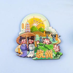 도매 맞춤 디자인 3D 금속 자석, 국가 도시 관광 명소 냉장고 홈 데코레이션 판촉용 자석 - Product Image 5