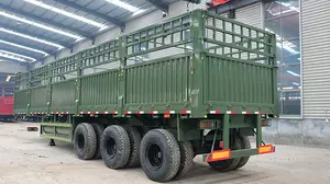 Manufacturer Wholesale Cost Price 3 Axles 60tons Cargo Transport Semi Trailer Aluminum Fence Cargo Trailer For Sale
