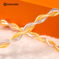 Câble audio pour casque et haut-parleur Hakugei avec prise modulaire 3,5 mm, blindage coaxial et combiné