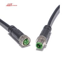 Connecteur de câble LED électrique M8 à 2, 3, 4 ou 5 broches, fiche mâle/femelle, pour câble électrique