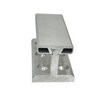 Clip de fixation pour mur-rideau en verre, en alliage d'aluminium, sans perçage, détachable, à rainure en U, support d'ascenseur d'observation, luxe léger
