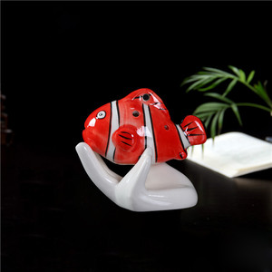 Bán Buôn Nhiều Phong Cách Làm Bằng Tay Gốm Sáo Đầy Màu Sắc Cá Hề Nấm Ốc Ocarina 6-Lỗ Sáo Ocarina Cho Giáng Sinh - Product Image 6