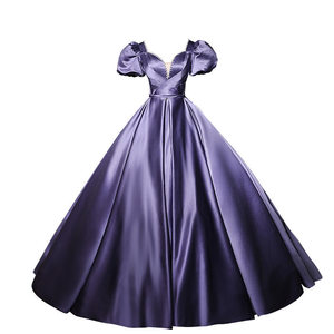 French Style Princess Evening Gown Long Skirt Sweetheart Neckline Empire Waist Vintage Solid Color Women's Formal Dress - Product Image 4