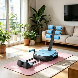 Nuevo Rodillo Abdominal Multifuncional Plegable para el Hogar con Bandas de Resistencia, Equipo de Fitness - Product Image 2