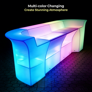 CoolQing Meuble <span class=keywords><strong>de</strong></span> bar LED personnalisé, étanche RGB, IP65, pour KTV, bar extérieur, comptoir haut, cocktail, boîte <span class=keywords><strong>de</strong></span> nuit, événement, fête - Product Image 4