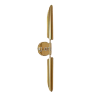 Applique Murale LED Moderne Dorée de Luxe en Fer, Dimmable, Lumière du Jour 6000K & IRC 90 pour Chambre, Salon, Bureau et Éclairage Domestique