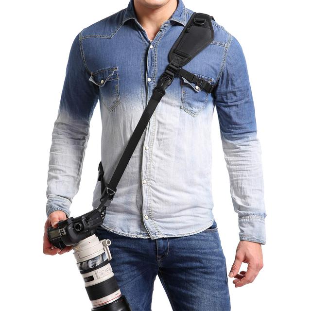 Professional Camera Sling Strap With Underarm Stabilizer Anti Swing Padded Shoulder Strap for DSLR Cameras