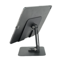 Support de tablette réglable en acier au carbone personnalisé avec angle de vision rotatif à 360°, design ergonomique de bureau à 180°, portable