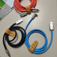 Boîtier en métal rotatif à 180 degrés 3A charge rapide USB 3.0 Type C câble de données en silicone pour imprimantes mobiles caméras écouteurs