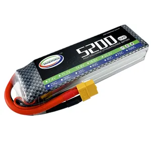 11.1v 5200mAh Lipo Batterie Pour RC Voiture Bateau Quadcopter Télécommande Jouets Pièces 3s 4s 5s 6s Rechargeable Batterie T XT60 plug