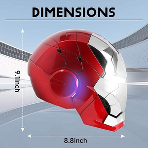 Casco <span class=keywords><strong>de</strong></span> Iron Man Más Vendido, con Comando <span class=keywords><strong>de</strong></span> Voz, Máscara <span class=keywords><strong>de</strong></span> Iron Man para Cosplay, Fiestas y Eventos, para Niños y Adultos - Product Image 6