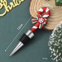Bouchon de bouteille de vin de Noël en gros, en PVC, en forme de sapin, de maison ou de chaussette, réutilisable, pour les fournitures de fête de fin d'année