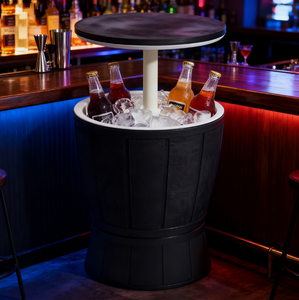 Mesa de Patio Ajustable con Enfriador, Mesa de Bar para Patio, Muebles de Terraza, Mesa Enfriadora para Fiestas, Cerveza, Vino y Bebidas - Product Image 2