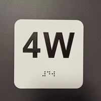 Signalétique WC en braille conforme ADA, numéros de bureau personnalisés, signalisation de sortie pour hôtels, hôpitaux et projets de bâtiments