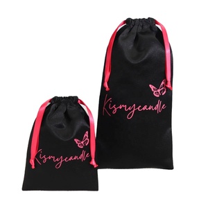 Sac de rangement en satin à cordon de serrage pour bouteilles et parapluies, motif personnalisé, pochette en satin pour soins de la peau, conception gratuite - Product Image 2