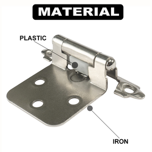 Bản Lề Cửa Tủ Bếp Lớp Phủ Màu Đen 1/2Inch Bản Lề Tủ Bằng Niken Chải Gắn Mặt Bản Lề Tủ Tự Đóng Lò Xo - Product Image 3