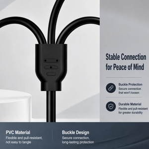Cable Premium de 3.5mm a RCA, Chapado en Oro de 24K, Doble Blindaje, Divisor Auxiliar a 2 RCA Macho en Y, Sonido Claro y Estable para Teléfono - Product Image 3
