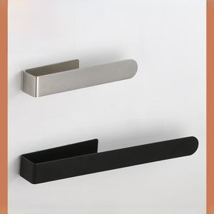 Toallero unipolar simple de estilo americano Técnica de colgante de toalla tejida sin perforaciones de acero inoxidable cepillado transfronterizo - Product Image 4