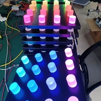 Personnalisé 50x50CM Moderne 3D RGB Lumineux Matrice LED Panneau Plafonnier pour Discothèque KTV Bar Mariage