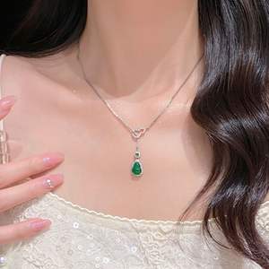 Collar Clásico de Plata de Ley S925 de Alta Gama para Mujer, con Perla Individual Rosa Flor de Cerezo, Colgante de Moda - Product Image 2