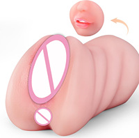 Proveedor TT FOREST: Dildo de silicona impermeable para hombres con copa de avión de doble cabeza y molde de dientes para cavidad oral
