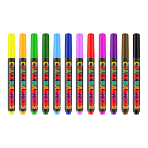 <span class=keywords><strong>Pennarelli</strong></span> per Lavagna Colorati Promozionali, <span class=keywords><strong>12</strong></span> Colori, Inchiostro Cancellabile a Secco e Umido - Product Image 4