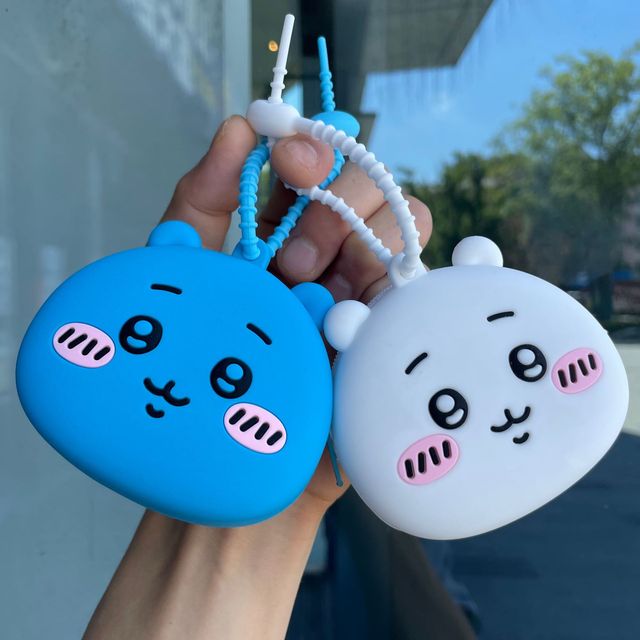 Cute Pattern Cartoon Animal Silicone Keychain Storage Bag Couple Children's Toy Coin Purse Small Gift Pendant Party