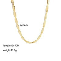 Collier Gaovo délicat à double couche, chaîne serpent plate croisée, plaqué or 18 carats, acier inoxydable, bijoux tendance pour femmes