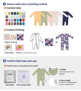 Đồ ngủ trẻ sơ sinh/Quần áo bé gái in kỹ thuật số DTG theo yêu cầu của nhà sản xuất, bộ đồ đôi chị em, chất liệu vải dệt kim tre 100% không in - Product Image 5