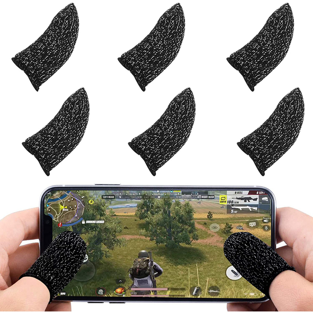 Anti-Sweat Fingertips Mobile Game Touch Screen Finger Tips Thumb Finger Sleeves for Joysticks & Game Controllers