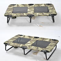 Lit pour chien surélevé moderne/classique camouflage, cadre en acier, pliable, pour extérieur, tissu Oxford durable, vente en gros OEM