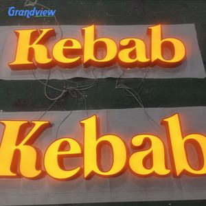 Panneau solaire d'extérieur à Led gravé au Laser, signalisation lumineuse 3D géant, en plastique et acrylique, lettre pour le mur, 20 cm - Product Image 3