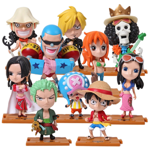 Figurines de collection <span class=keywords><strong>One</strong></span> <span class=keywords><strong>Piece</strong></span> Monkey D. <span class=keywords><strong>Luffy</strong></span>, Roronoa Zoro, <span class=keywords><strong>Boa</strong></span> <span class=keywords><strong>Hancock</strong></span>, lot de 10, nouvelles, en PVC, haute qualité, version Q, jouets décoratifs, cadeau. - Product Image 1