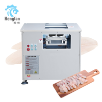 Machine à découper le poisson sur mesure de 1,5 mm d'épaisseur, machine à fileter le poisson frais et congelé automatique de 1 kW, trancheuse à viande 280 pièces/min
