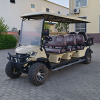 Voiturette de golf électrique chinoise 6 places avec batterie lithium-ion certifiée CE, autonomie 70-90 km, style buggy, à vendre