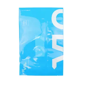 Impresión de logotipo personalizado PE PO CPE, bolsas de embalaje de sellado autoadhesivo de plástico azul, gran oferta