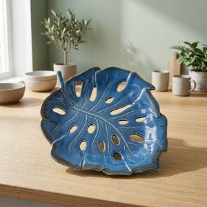 Tapete de Cerámica con Diseño Moderno en Azul Marino, Reutilizable, Hecho a Mano, Duradero, Lavable, Fácil de Usar, Decoración de Mesa, 400 mm de Diámetro, 8 mm de Grosor - Product Image 1