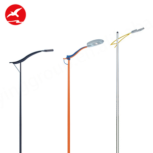 Vente directe d'usine, poteau d'éclairage routier en acier galvanisé à chaud FLYING IP65, simple/double bras, revêtement anti-UV, 3-10 mm - Product Image 5