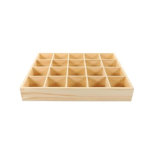 20-Compartment Versatile Wooden Drawer Organizer for Home Office Compact Design Storage Box for Socks Wood Crafts Wall Signs