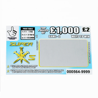 Meilleure vente en couleur pas cher impression personnalisée billets de loterie cartes en papier jeu billets de loterie à gratter