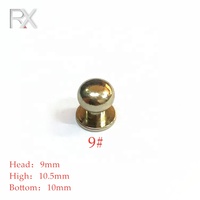Bouton-pression rond en alliage de zinc et laiton, 2 pièces, pour ceinture, rivet, boucle, accessoires de sac à main