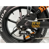 Vélo hybride VTT 20 pouces sur mesure ODM, 7 vitesses, 1000W, batterie lithium 48V, autonomie 60 km, double suspension, freins hydrauliques