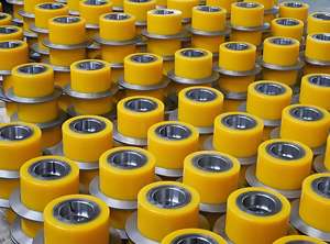 Roda Bantalan Berlapis Karet Poliuretan Berkualitas Tinggi Khusus, Roda Bantalan Beban Poliuretan, Rol Karet PU - Product Image 2