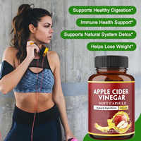 Biochealth Capsules de vinaigre de cidre de pomme 7 en 1 avec cannelle de Ceylan, gingembre, sureau, supplément de curcuma pour la santé digestive
