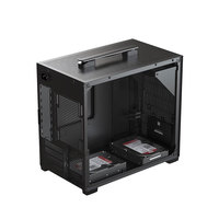 Boîtier PC GALAX Metal Master T240 SFF Mini ITX avec poignée de transport, verre trempé, châssis d'ordinateur de jeu en maille, noir