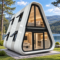 Capsule spatiale préfabriquée de luxe en acier de haute qualité, étanche, pour maison mobile ou bureau